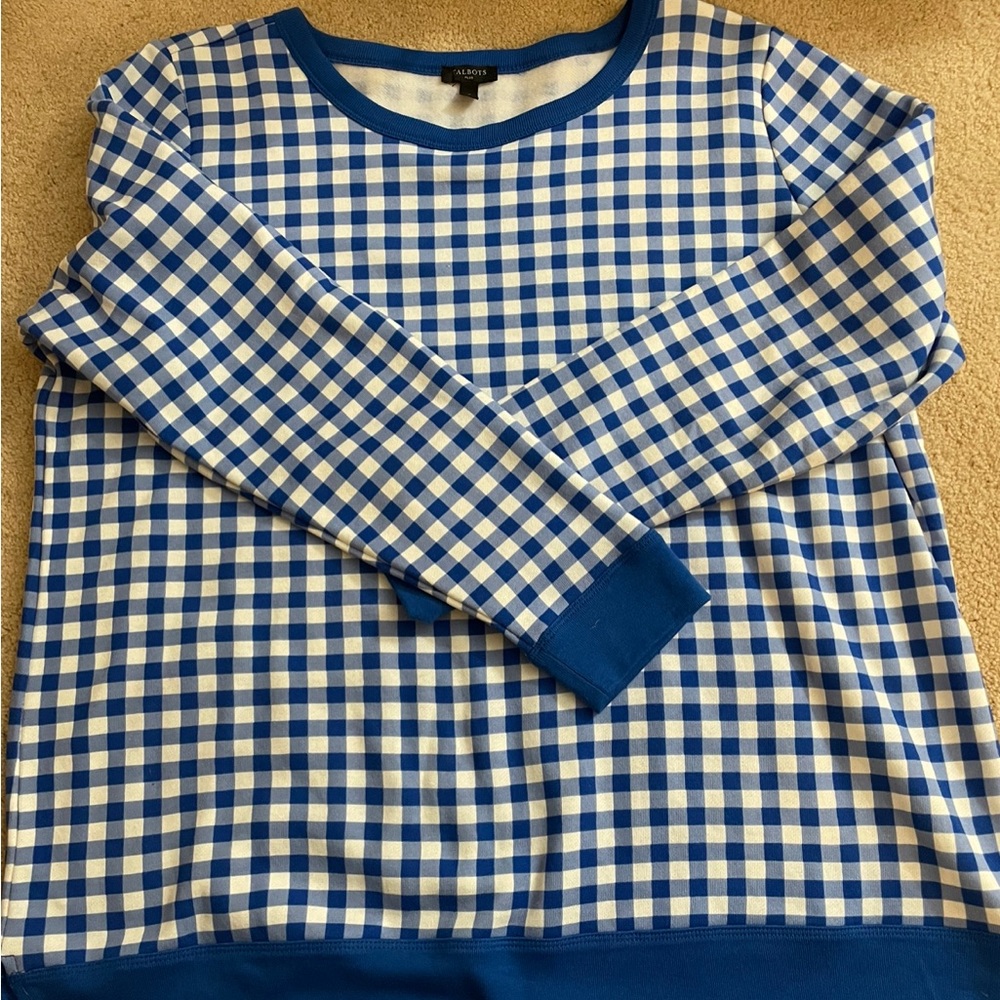 Talbots Gingham Sweatshirt